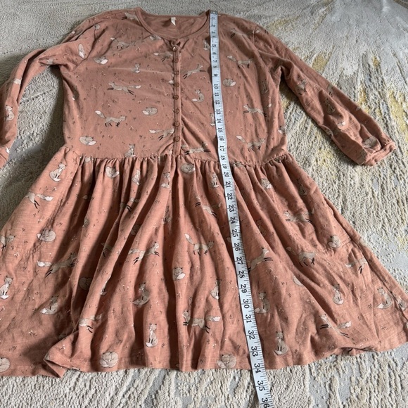 Rylee + Cru fox print mini dress Maeve long sleeve buttons cotton small - Picture 7 of 8